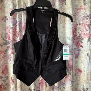 XOXO Elegant Black Open Vest, Large